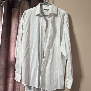 Van Heusen White Dress Shirt Classic Button-Down